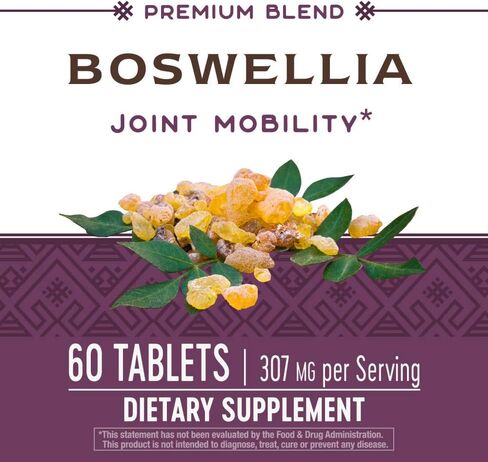 Nature's Way Standardized Boswellia, 40% Boswellic Acids per Serving, TRU-ID Certified, Vegetarian, 60 Tablets, Pack of 2 in Saudi Arabia