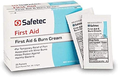 Safetec First Aid & Burn Cream, Box of 25 Packets in Saudi Arabia