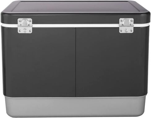 Creole Feast 54-Quart Portable Cooler, 4-Day Ice Retention Chest Box for Camping, Sports Activities, Fishing, BBQ and Beach Blast, Dark, CL5401D in Kuwait