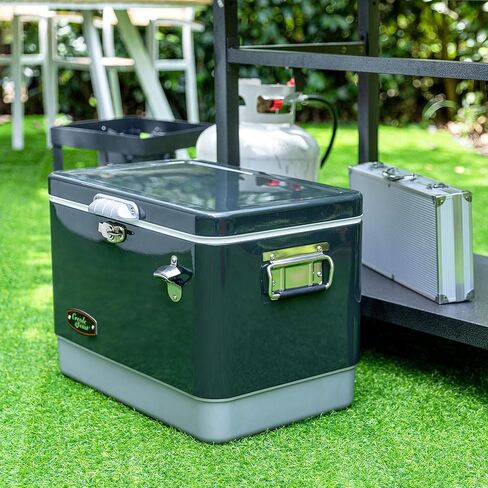 Creole Feast 54-Quart Portable Cooler, 4-Day Ice Retention Chest Box for Camping, Sports Activities, Fishing, BBQ and Beach Blast, Dark, CL5401D in Kuwait