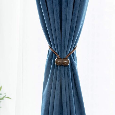 Emoly Magnetic Curtain Rope Tiebacks, Classic European Window Curtain Holders with Magnets for Blackout Curtain, Sheer Panels Draperies (Yellow, 2020) in Kuwait