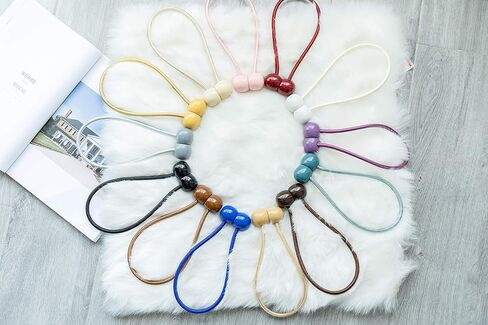 Emoly Magnetic Curtain Rope Tiebacks, Classic European Window Curtain Holders with Magnets for Blackout Curtain, Sheer Panels Draperies (Yellow, 2020) in Kuwait