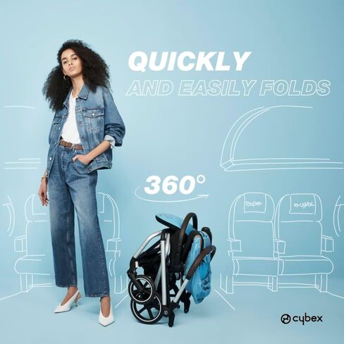 عربة أطفال CYBEX Eezy S Twist +2 V2 مع مقعد دوار 360 درجة للرضع من عمر 6 أشهر فما فوق - متوافقة مع مقاعد السيارة CYBEX in Kuwait