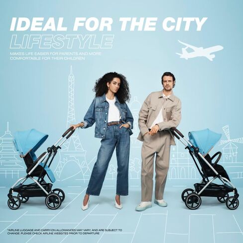 عربة أطفال CYBEX Eezy S Twist +2 V2 مع مقعد دوار 360 درجة للرضع من عمر 6 أشهر فما فوق - متوافقة مع مقاعد السيارة CYBEX in Kuwait