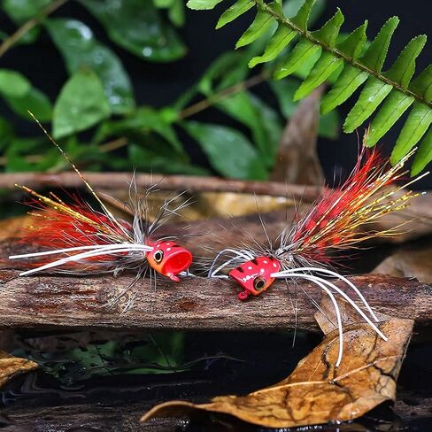 بوبر-الذباب مقابل-Fly-Fishing-Topwater-Panfish-Bluegill-Bass-Poppers الذباب البق السحر in Kuwait