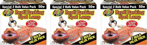 Zoo Med Reptile Basking Spot Lamp 50 Watt - 6 Bulbs Total (3 Packs with 2 per Pack) in Saudi Arabia