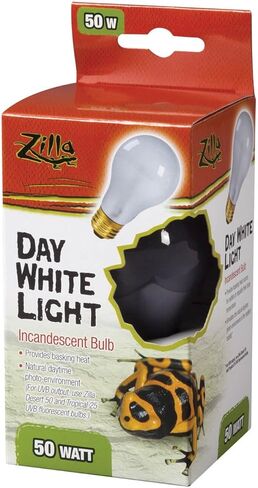 Zilla Reptile Terrarium Heat Lamps Incandescent Bulb Day White 50w in Saudi Arabia