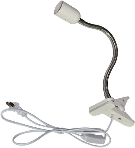 CTKcom UVA UVB Light Bulb Reptile Ceramic Heat Lamp Pet Heating Bulb Holder Clamp Lamp Fixture Heating Light Lamp for Reptiles,Aquarium Reptile Light Adjustable Habitat Lighting Stand,110V-130V(White) in Saudi Arabia