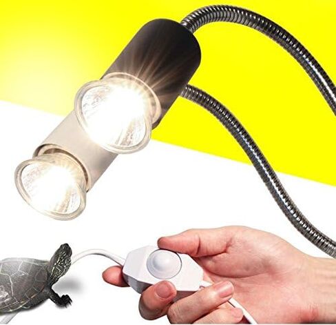 CTKcom UVA UVB Light Bulb Reptile Ceramic Heat Lamp Pet Heating Bulb Holder Clamp Lamp Fixture Heating Light Lamp for Reptiles,Aquarium Reptile Light Adjustable Habitat Lighting Stand,110V-130V(White) in Saudi Arabia