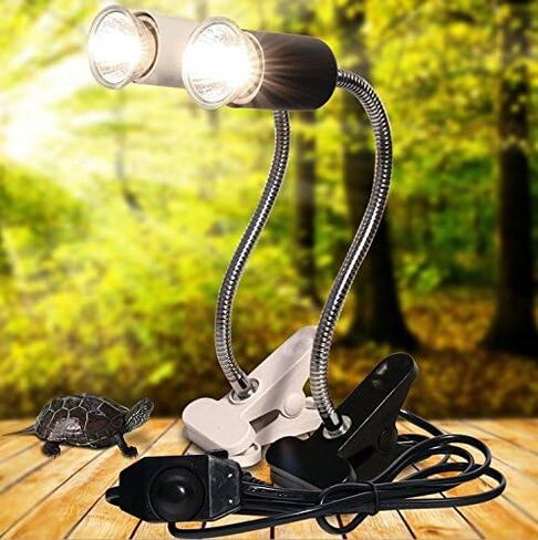 CTKcom UVA UVB Light Bulb Reptile Ceramic Heat Lamp Pet Heating Bulb Holder Clamp Lamp Fixture Heating Light Lamp for Reptiles,Aquarium Reptile Light Adjustable Habitat Lighting Stand,110V-130V(White) in Saudi Arabia