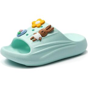 LENEZEN Kid's Slides Girls Boys Comfort Non-Slip Thick Sole Slippers Summer Beach Shoes Shower Slippers Indoor & Outdoor in Saudi Arabia
