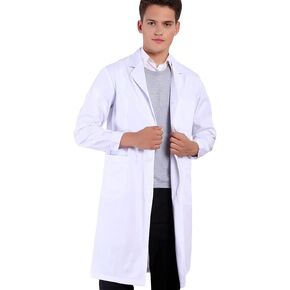 Long Sleeve Women Lab Coat Uniforms Coat Jacket with 3 Pockets 38 inch Classic Fit