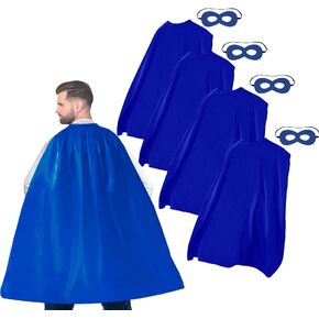Adult Superhero Capes and Masks - Superhero Party Capes Men & Women Party Dress Up-4 Packs