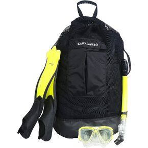 حقيبة غوص كواغاربو سكوبا - حقيبة ظهر شبكية كبيرة للسفر لغوص الغوص والتهوية ومعدات ومعدات حقيبة شبكية شديدة التحمل تحمل قناع وزعنف، انبوب تنفس وأكثر من ذلك in Kuwait