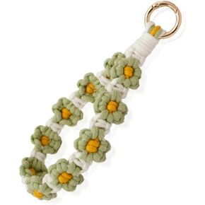 Macrame Keychain Wristlet Keychains for Women Wrist Lanyard for Keys Car Keys Cute Boho Keychains Keyring Bracelet for Girls in Kuwait