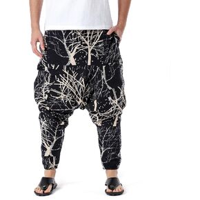 Men Women Cotton Baggy Hippie Yoga Harem Pants Funky Printed Plus Size Trousers