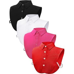 Syhood 4 Pcs Fake Collars for Women Detachable Dickey Collar Blouse, Fake Half Shirts Faux False Collar for Summer Outfits in Kuwait
