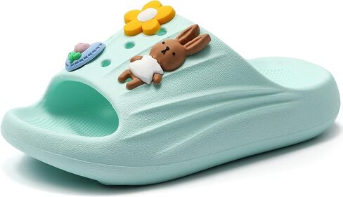LENEZEN Kid's Slides Girls Boys Comfort Non-Slip Thick Sole Slippers Summer Beach Shoes Shower Slippers Indoor & Outdoor in Saudi Arabia