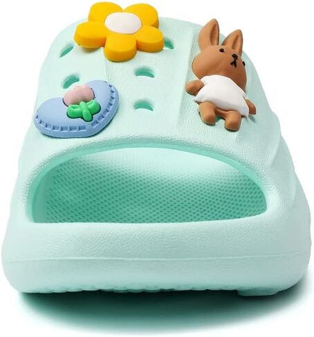 LENEZEN Kid's Slides Girls Boys Comfort Non-Slip Thick Sole Slippers Summer Beach Shoes Shower Slippers Indoor & Outdoor in Saudi Arabia