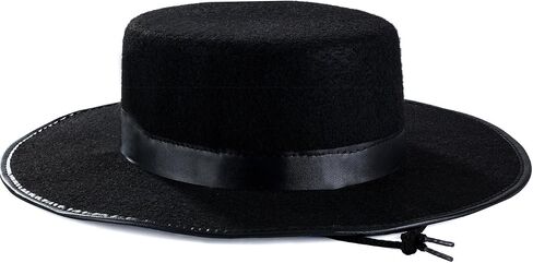 Tigerdoe Zorro Costume - Zorro Hat and Mask - Zorro Accessories - Costume Accessories Black in Saudi Arabia