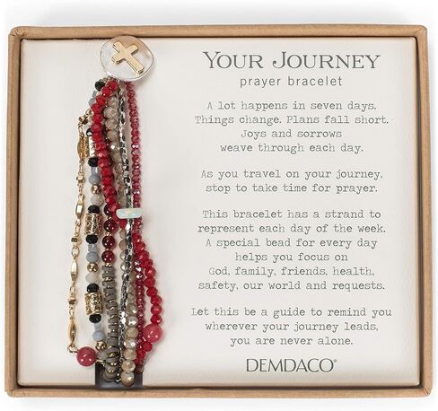 DEMDACO Beaded Love Turquoise Blue One Size Fits Most Glass and Metal Charm Bracelet in Kuwait