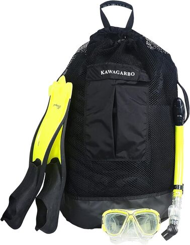 حقيبة غوص كواغاربو سكوبا - حقيبة ظهر شبكية كبيرة للسفر لغوص الغوص والتهوية ومعدات ومعدات حقيبة شبكية شديدة التحمل تحمل قناع وزعنف، انبوب تنفس وأكثر من ذلك in Kuwait