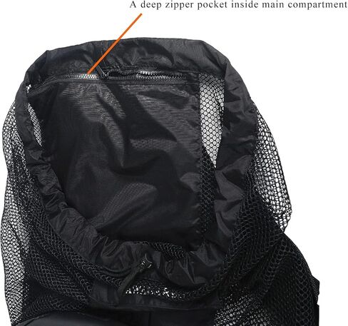 حقيبة غوص كواغاربو سكوبا - حقيبة ظهر شبكية كبيرة للسفر لغوص الغوص والتهوية ومعدات ومعدات حقيبة شبكية شديدة التحمل تحمل قناع وزعنف، انبوب تنفس وأكثر من ذلك in Kuwait