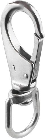 BNYZWOT Stainless Steel Swivel Eye Snap Hook M5(1#) Scuba Diving Clips (3-1/2 x 1-1/4 Inch) Marine Boat Hardware Spring Buckle for Bird Feeders, Pet Chains, Dog Tie-Out Cable, Keychains and More 5-Pac in Kuwait