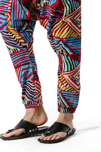 Men Women Cotton Baggy Hippie Yoga Harem Pants Funky Printed Plus Size Trousers in Saudi Arabia