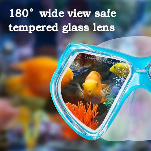 مجموعة قناع الغطس من OMGear مع زعانف معدات الغطس للبالغين من السيليكون، قناع الغطس الجاف، زعانف السباحة القصيرة، مجموعة نظارات السباحة مع غطاء للأنف، زعانف، معدات حمام السباحة in Kuwait