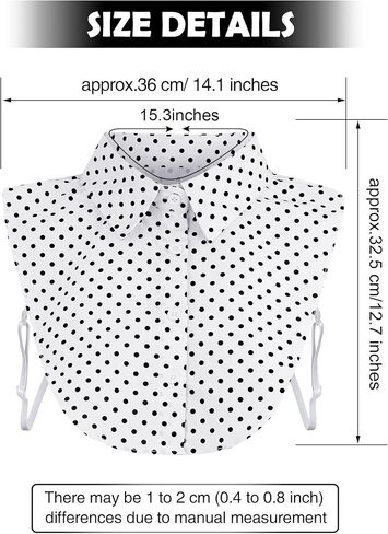 4 Pieces Fake Collar Detachable Dickey Collar Half Shirts Round Collar Blouse False Collar Top for Women Girls Outfits in Saudi Arabia