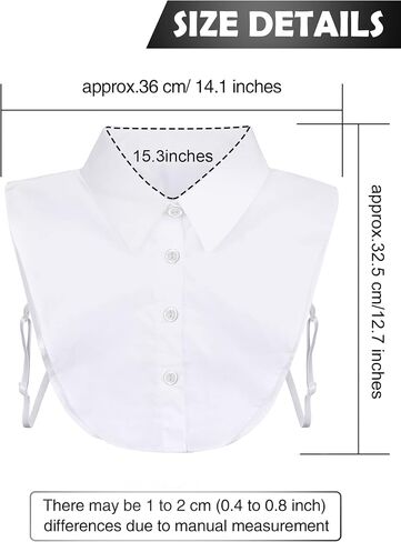 Syhood 4 Pcs Fake Collars for Women Detachable Dickey Collar Blouse, Fake Half Shirts Faux False Collar for Summer Outfits in Kuwait