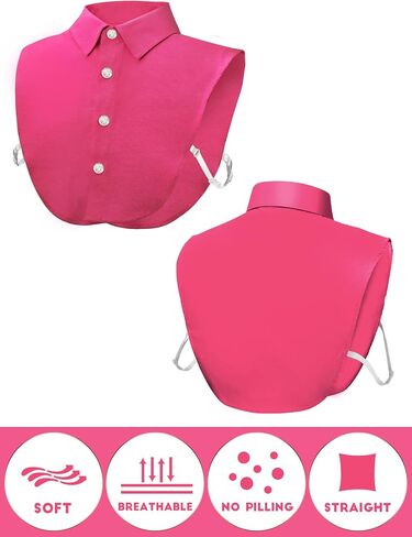 Syhood 4 Pcs Fake Collars for Women Detachable Dickey Collar Blouse, Fake Half Shirts Faux False Collar for Summer Outfits in Kuwait