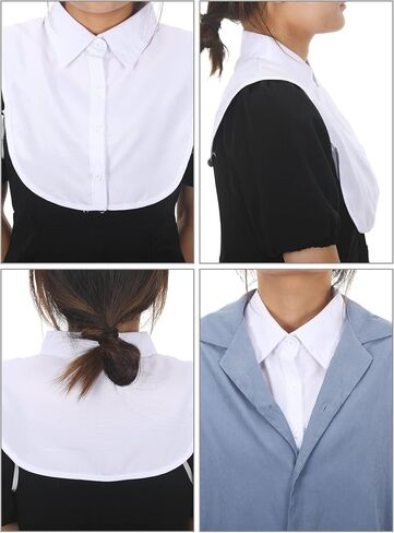 Syhood 4 Pcs Fake Collars for Women Detachable Dickey Collar Blouse, Fake Half Shirts Faux False Collar for Summer Outfits in Kuwait