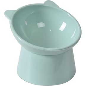 Raised Cat Food Bowl Tilted Elevated Cat Bowls for Flat Face Kitten and Small Dog, Cat Food Bowl with 45° Tilt Design Blue (Blue) in Kuwait