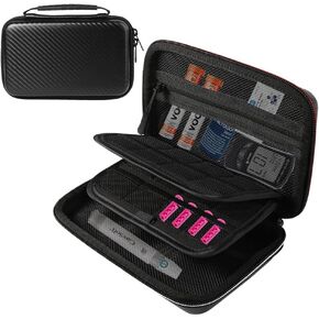 Hard Shell Diabetic Supplies Organizer Insulin Travel Carrying Case Bag for Lancets, Blood Sugar Test Strips, Lancing Device, Pen Needles, Glucose Meter, Medication, Pills, Alcohol Wipes Swabs (Black) in Kuwait