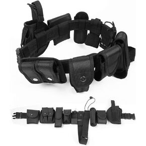 Sue&Joe Security Guard Belt 10 in 1 Police Tactical Belt Tactical Modular Equipment System Utility Belt Adjustable with Quick-Release Buckle for Law Enforcement Guard Security in Saudi Arabia