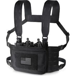 جهاز الصدر المعياري من WYNEX بنمط الكنغر، حقيبة أدوات الصدر التكتيكية مع حزمة صدر ثلاثية ماج/سحاب مع حزام على شكل حرف H in Kuwait