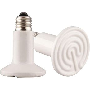 2 Pack 100W White Infrared Heat Lamp Bulbs, Ceramic Heating Emitter Brooder Coop Pet Red Lamp Bulbs for Reptiles, Tortoise etc. Without light in Kuwait