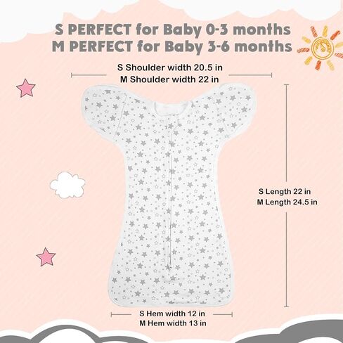2 Pack Transition Swaddle with 2 Way Zipper, 2 in 1 Arms in/Out Transitional Arms Up Swaddle, 100% Cotton Newborn Swaddle Zipper Swaddles Baby Swaddling Sack Sleeping Sack 3-6 Months, Flamingo & Bear in Saudi Arabia