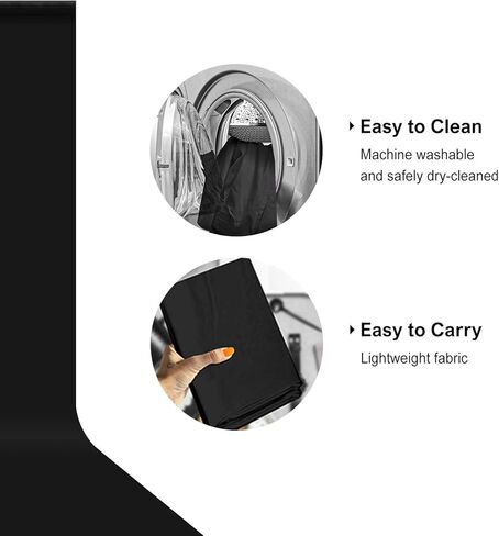 Julius Studio 10 feet Wide Backdrop Stand with 10 x 12 feet Black Background Screen Muslin for Photo Video Shooting, Easy Length Adjustable System, Pure Deep Black Color with Clamps, JSAG715 in Kuwait