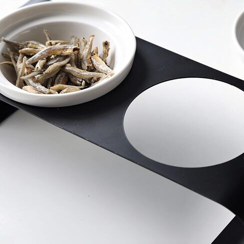 وعاء طعام بطيء من السيراميك من XINSZLIN، وعاء طعام بطيء مرتفع للقطط، أوعية مرتفعة للقطط، بدون انزلاق/انقلاب، طبق طعام أحجية مرتفع (وعاء وجه القطط) in Kuwait