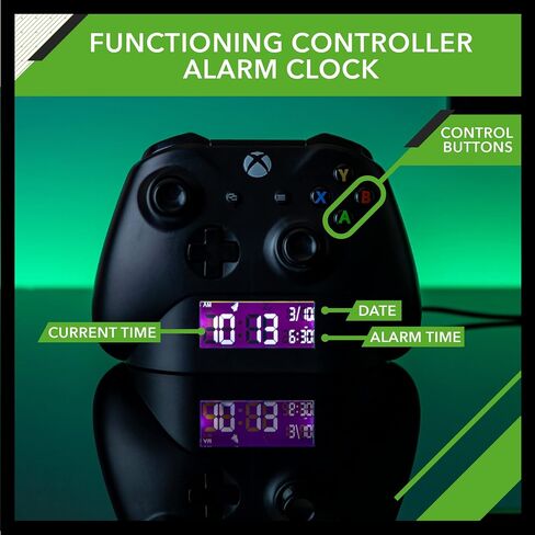 Paladone Xbox Controller Digital Alarm Clock, Officially Licensed Xbox Merchandise Gift and Decor for Gamers - Black in Saudi Arabia