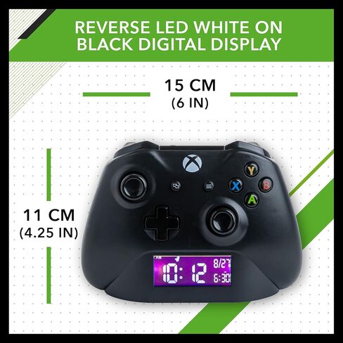 Paladone Xbox Controller Digital Alarm Clock, Officially Licensed Xbox Merchandise Gift and Decor for Gamers - Black in Saudi Arabia