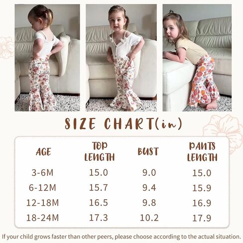 YOUNGER TREE Baby Girl Clothes Sling Romper Flared Pants Bell Bottom Leggings Headband Sets Infant Girl Spring Summ Outfits in Saudi Arabia