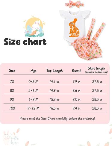 ملابس عيد الفصح الأولى للفتيات الصغيرات على شكل أرنب مطبوعة مع شورت بحمالات مكشكشة وعصابة رأس ملابس عيد الفصح لحديثي الولادة in Kuwait