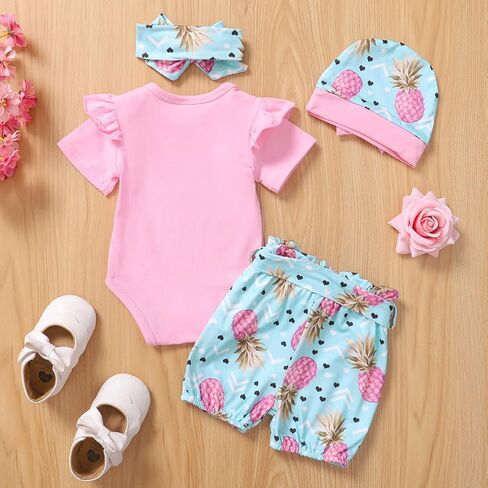 مجموعة ملابس قصيرة لعيد الأب للفتيات حديثي الولادة من Singcoco in Kuwait