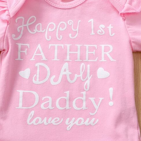 مجموعة ملابس قصيرة لعيد الأب للفتيات حديثي الولادة من Singcoco in Kuwait