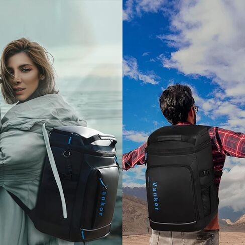 Vankor حقيبة ظهر تبريد للرجال والنساء معزولة مانعة للتسرب 37 علبة، 3 جيوب تخزين حقيبة تبريد للسفر حقيبة تبريد محمولة ناعمة الجوانب مقاومة للماء على الشاطئ والثلج وقوارب الكاياك ومبردات التخييم في الهواء الطلق in Kuwait