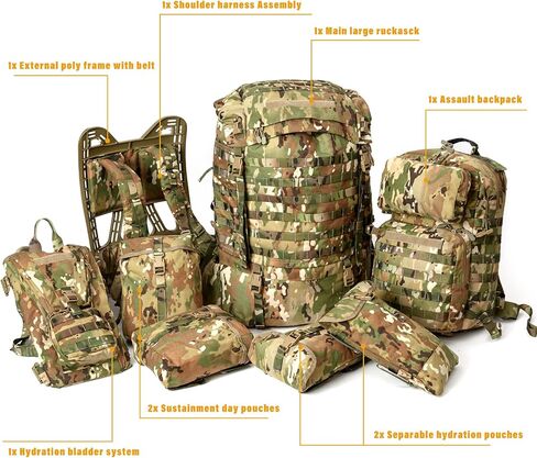 MT MIlitary FILBE Main Rucksack Army Tactical Assault Backpack with External Curve Frame System Multicam in Saudi Arabia
